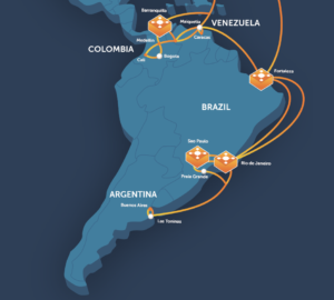 GlobeNet Route Map