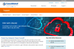 ConsolidatedCommunications StaySafeOnlineWebsite