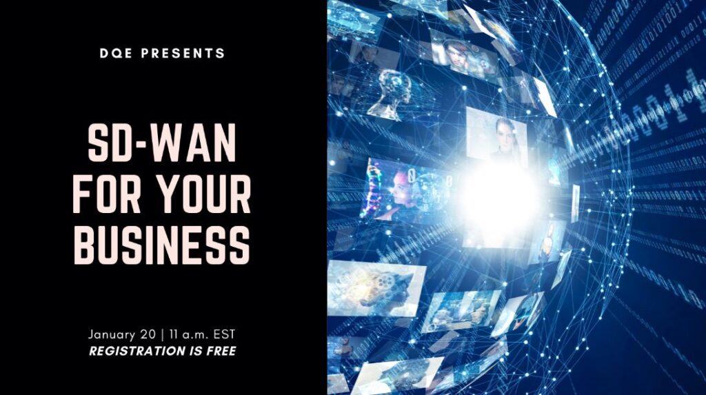 DQE SD-Wan webinar image SD-WAN for your business webinar logo