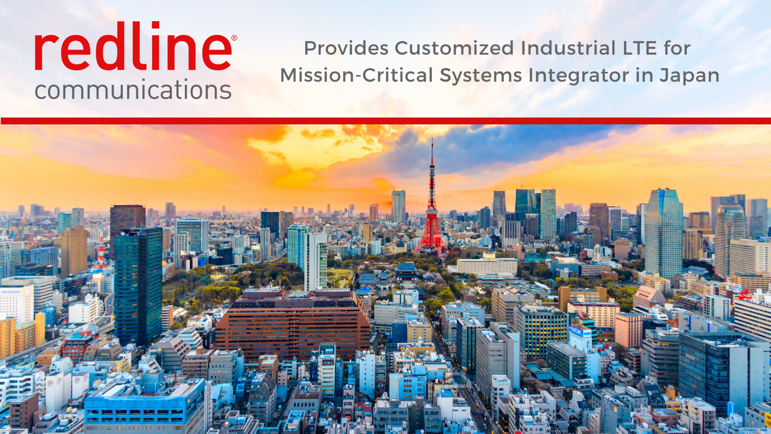 Redline to Provide Customized Industrial LTE for Mission-Critical Systems Integrator in Japan