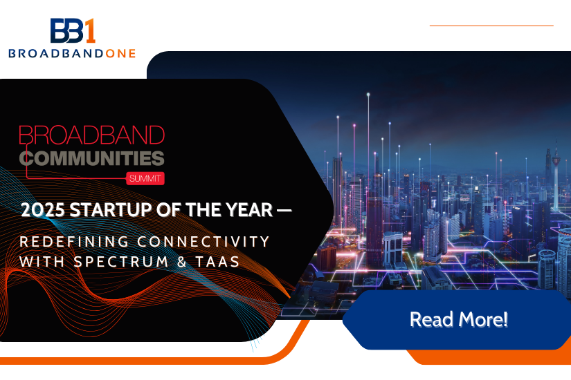 BroadbandOne named startup of the year by broadband communities awards