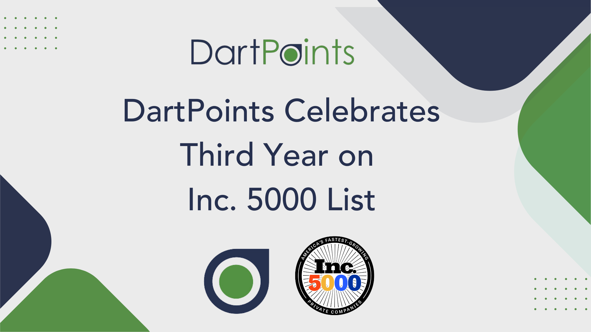 DartPoints Ranks on Inc. 5000 for Third Consecutive Year